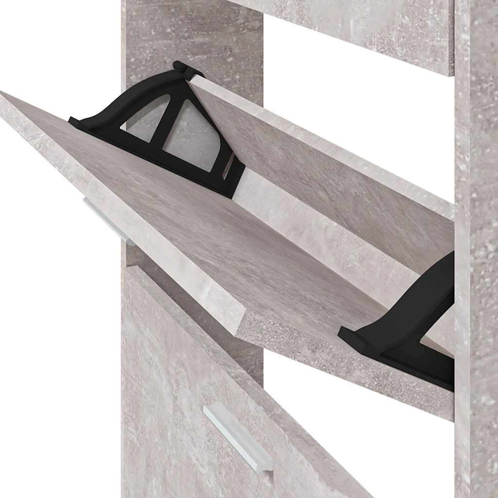 skoreol 59x17x81 cm konstrueret træ betongrå