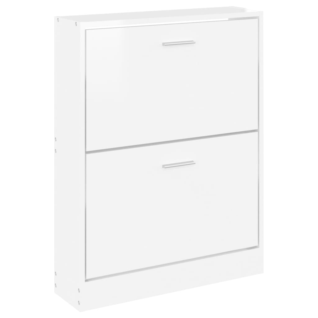 skoreol 59x17x81 cm konstrueret træ hvid højglans