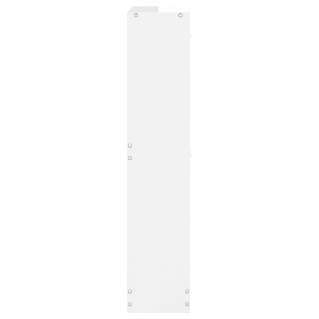 skoreol 59x17x81 cm konstrueret træ hvid højglans