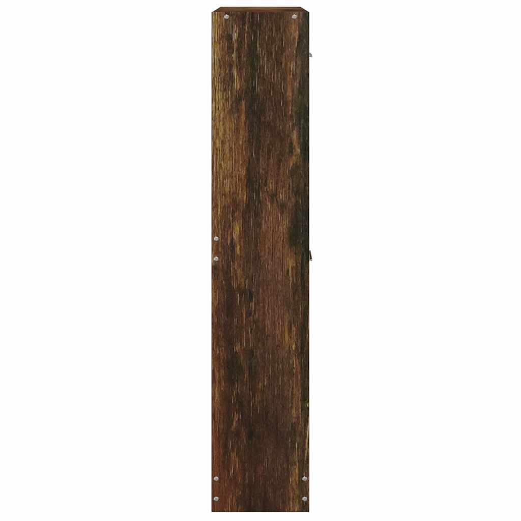 skoskab 59x17x81 cm konstrueret træ røget egetræsfarve