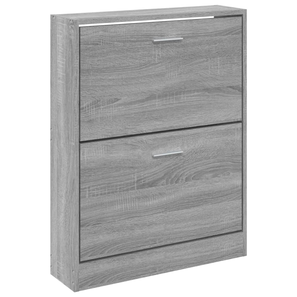 skoskab 59x17x81 cm konstrueret træ grå sonoma-eg