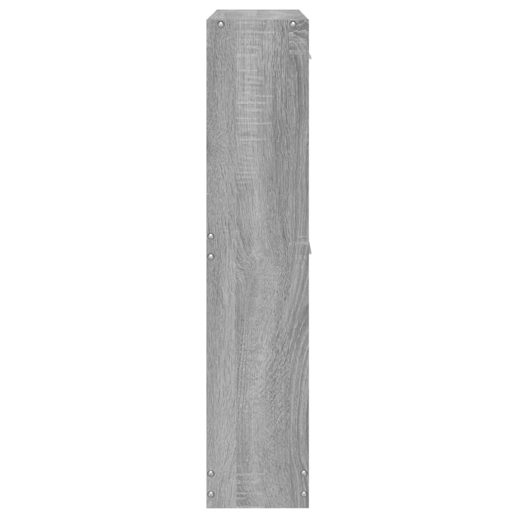 skoskab 59x17x81 cm konstrueret træ grå sonoma-eg