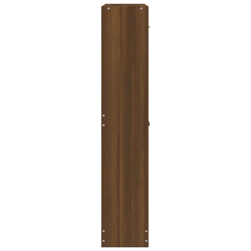 skoskab 59x17x81 cm konstrueret træ brun egetræ
