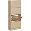 skoskab 63x24x147 cm konstrueret træ sonoma-eg