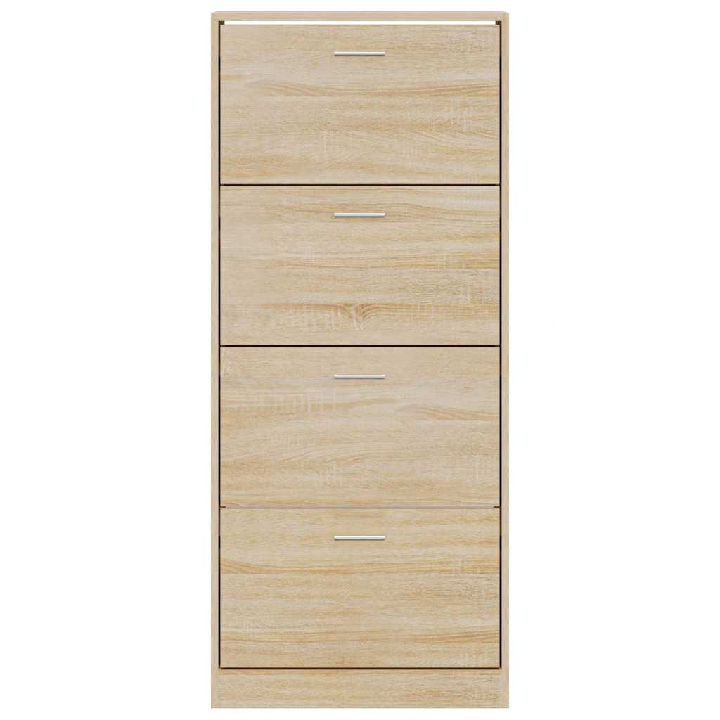 skoskab 63x24x147 cm konstrueret træ sonoma-eg