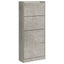 skoskab 63x24x147 cm konstrueret træ betongrå