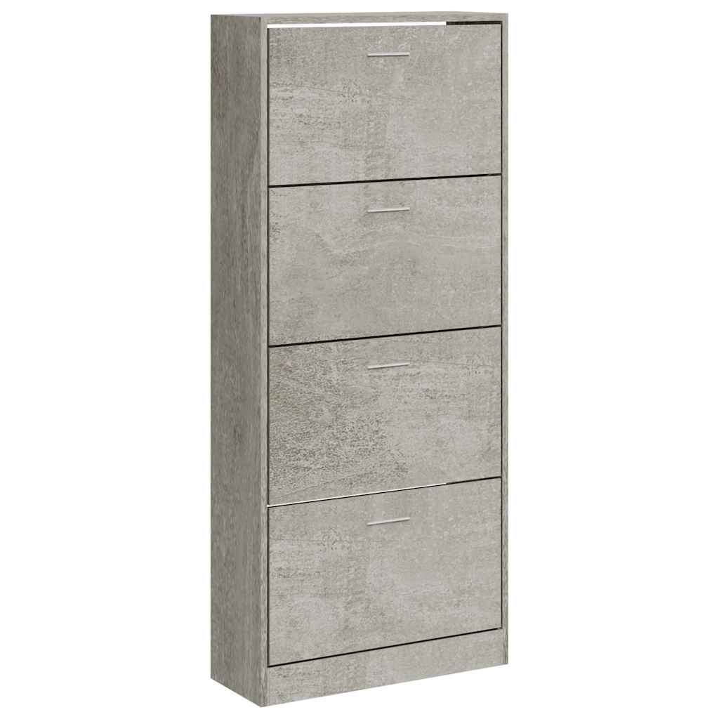 skoskab 63x24x147 cm konstrueret træ betongrå