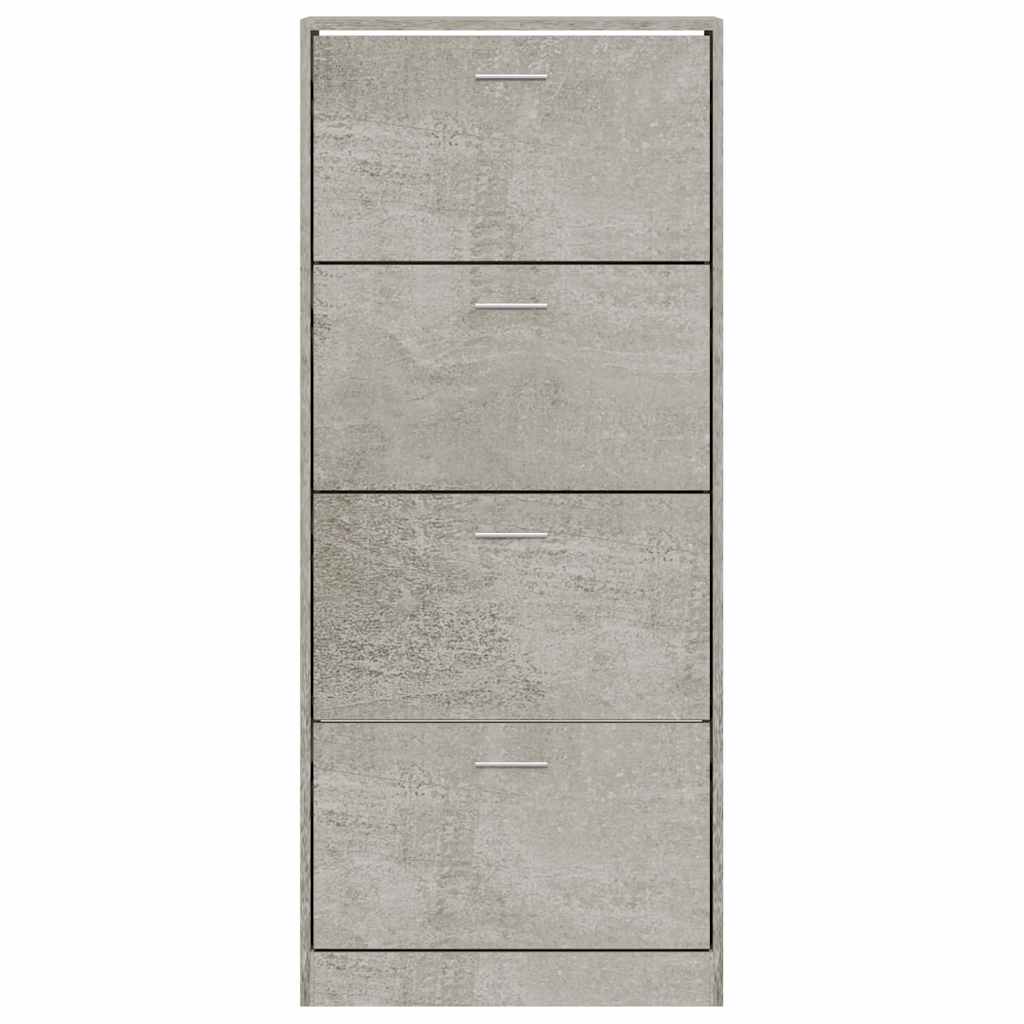 skoskab 63x24x147 cm konstrueret træ betongrå