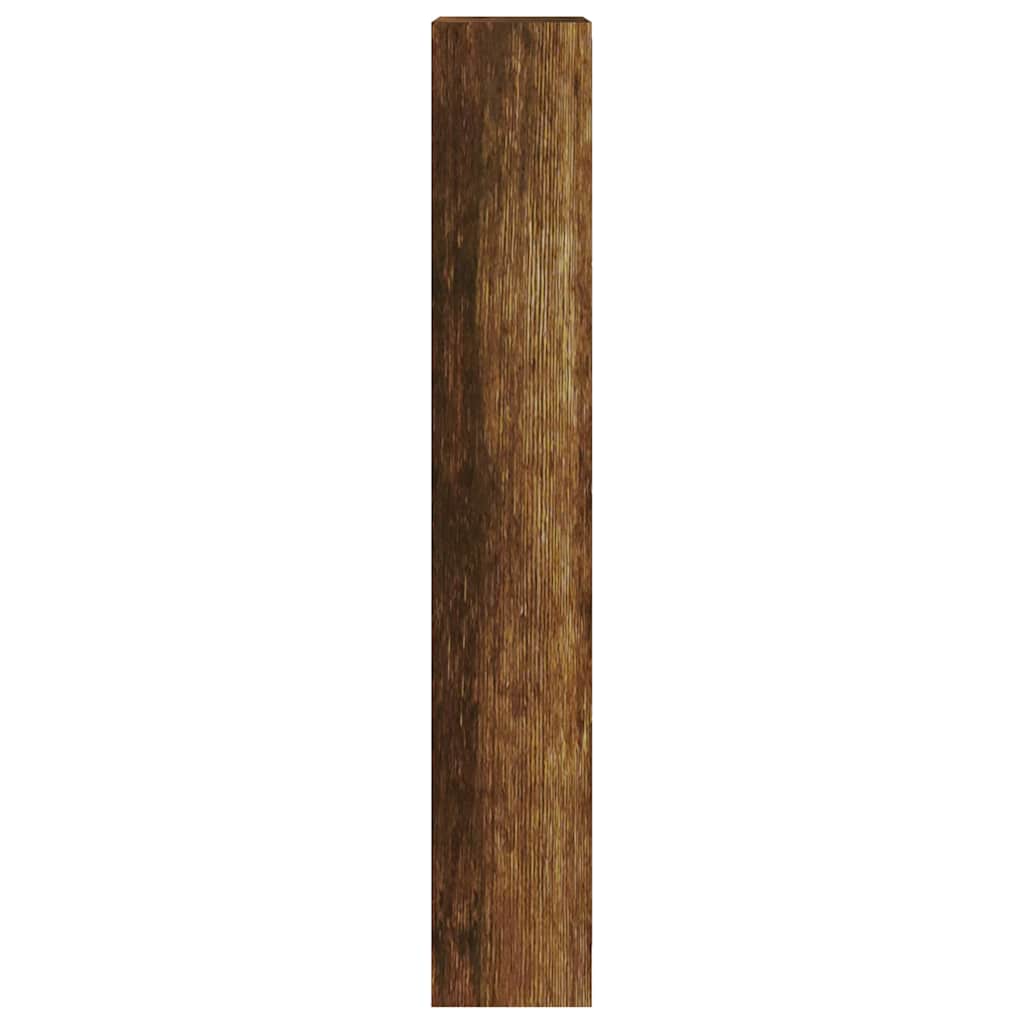 skoskab 63x24x147 cm konstrueret træ røget egetræsfarve