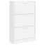 skoskab 63x24x103 cm konstrueret træ hvid