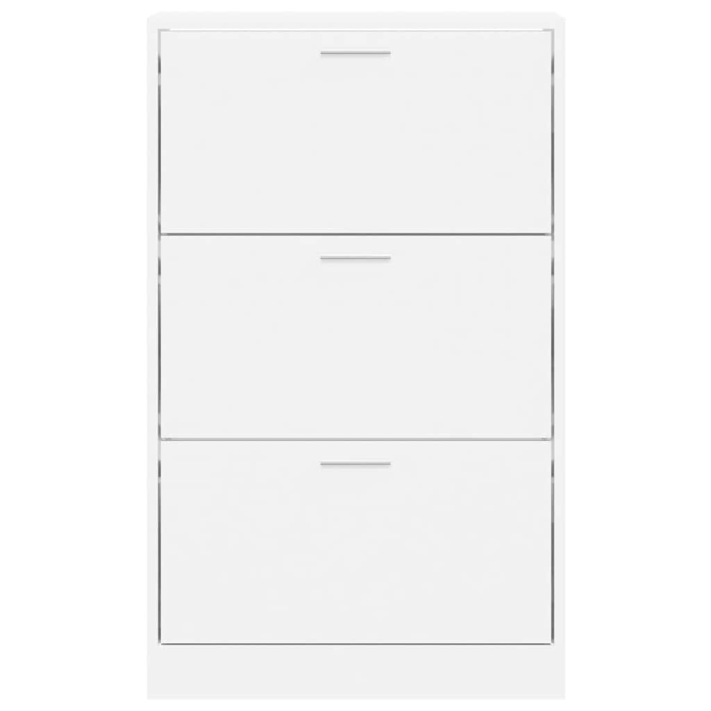 skoskab 63x24x103 cm konstrueret træ hvid