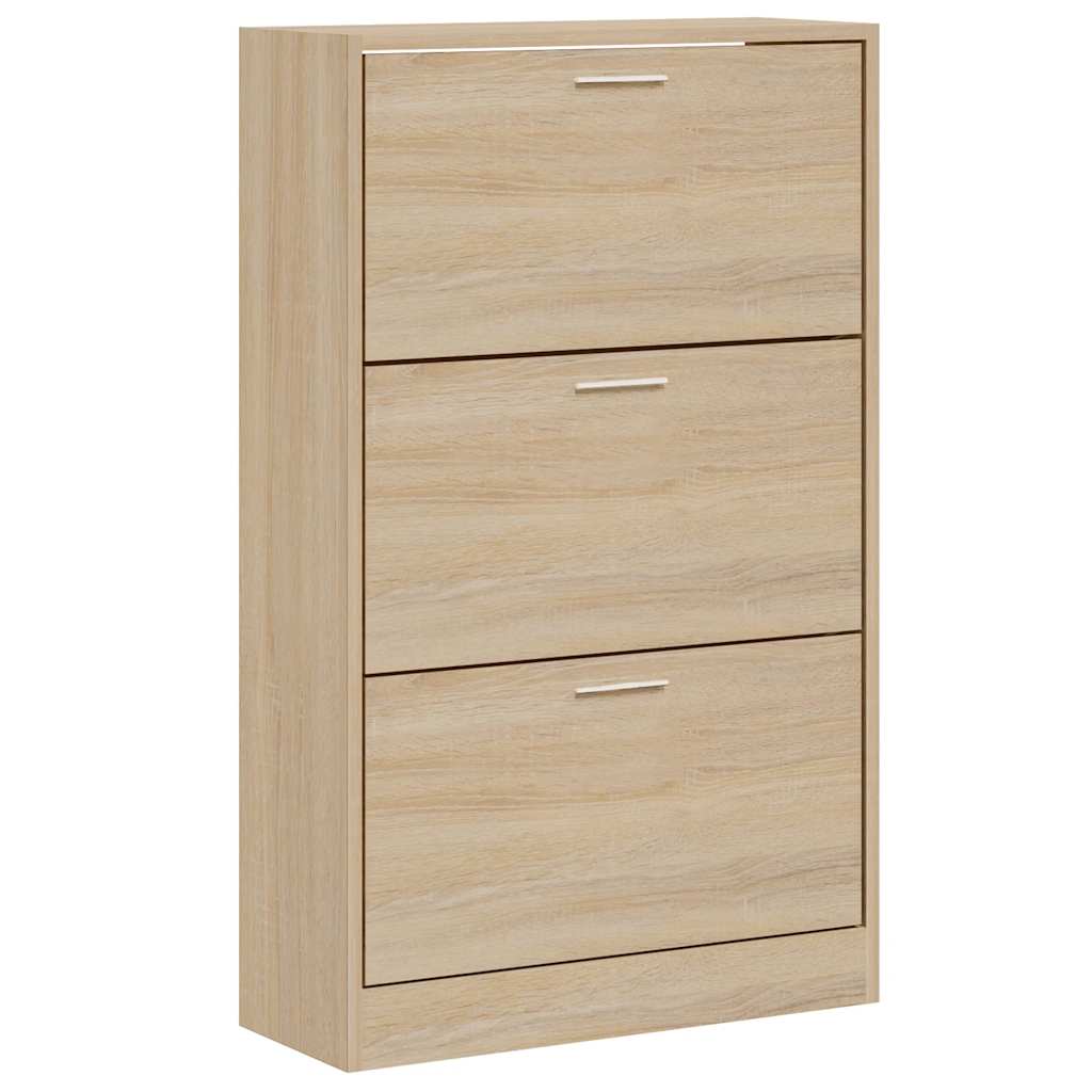 skoskab 63x24x103 cm konstrueret træ sonoma-eg
