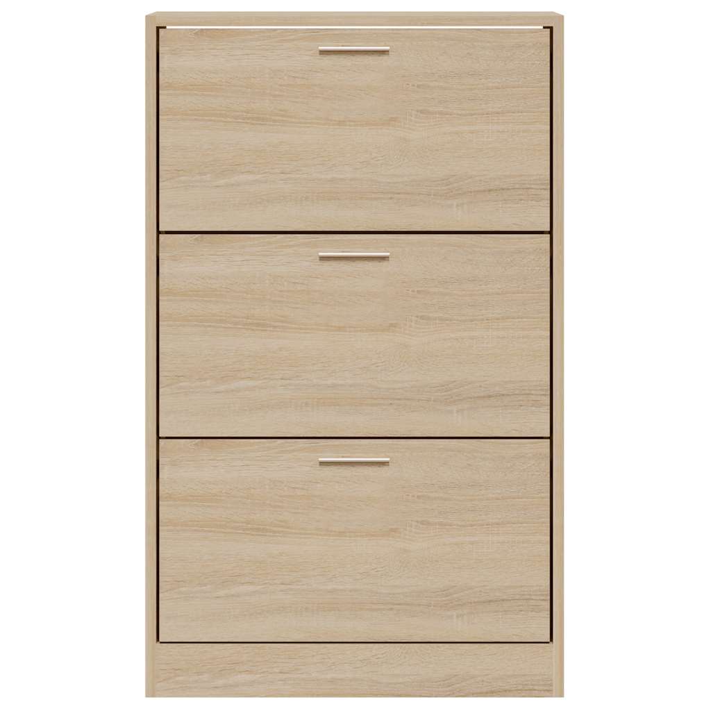 skoskab 63x24x103 cm konstrueret træ sonoma-eg