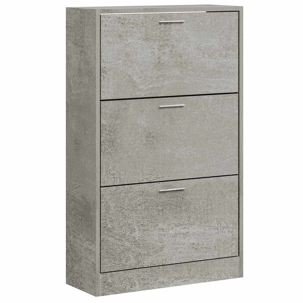 skoskab 63x24x103 cm konstrueret træ betongrå