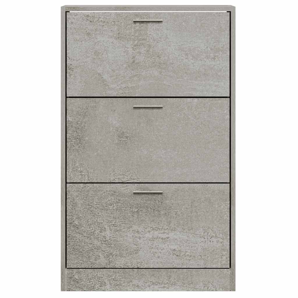 skoskab 63x24x103 cm konstrueret træ betongrå