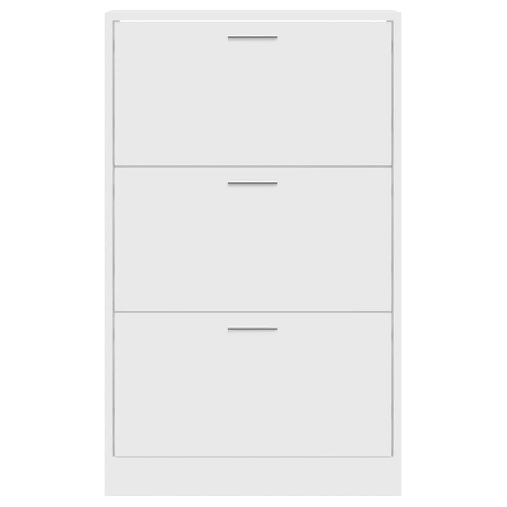 skoreol 63x24x103 cm konstrueret træ hvid højglans