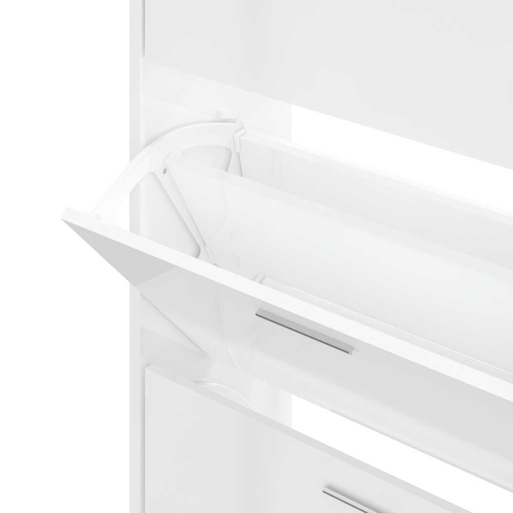 skoreol 63x24x103 cm konstrueret træ hvid højglans
