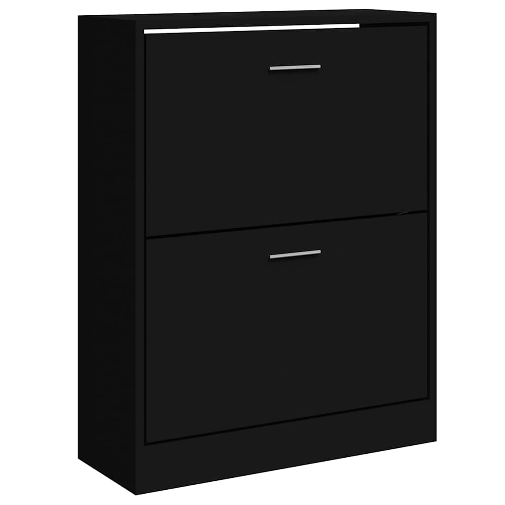 skoskab 63x24x81 cm konstrueret træ sort