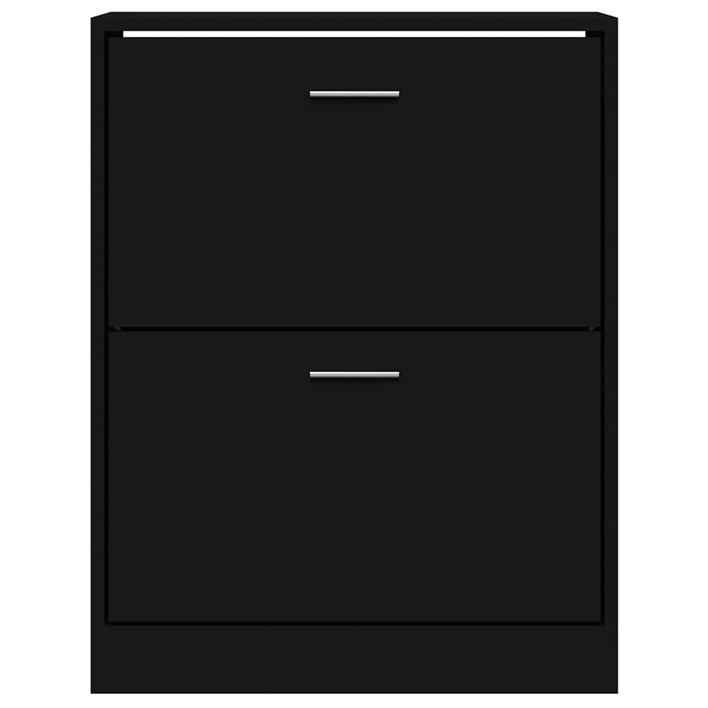 skoskab 63x24x81 cm konstrueret træ sort