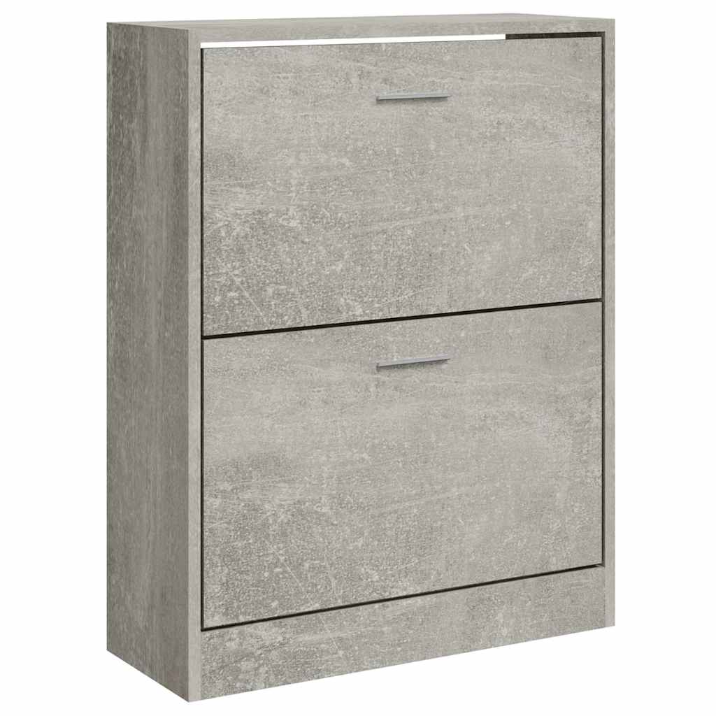 skoskab 63x24x81 cm konstrueret træ betongrå