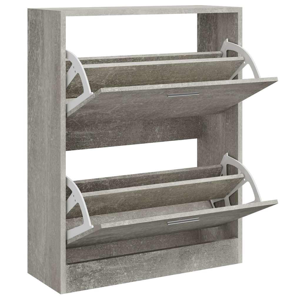 skoskab 63x24x81 cm konstrueret træ betongrå