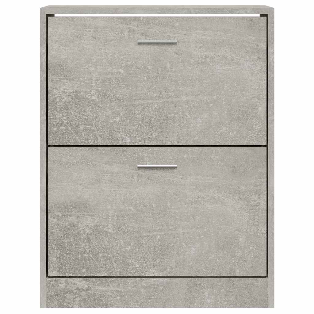 skoskab 63x24x81 cm konstrueret træ betongrå