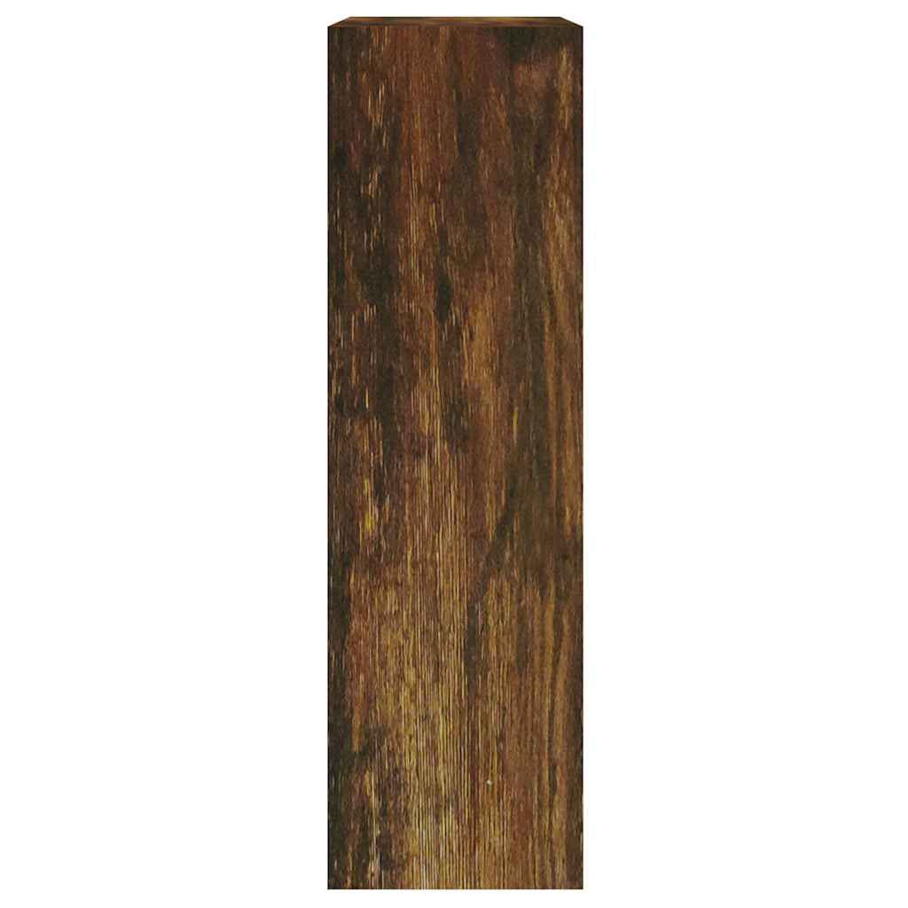 skoskab 63x24x81 cm konstrueret træ røget egetræsfarve