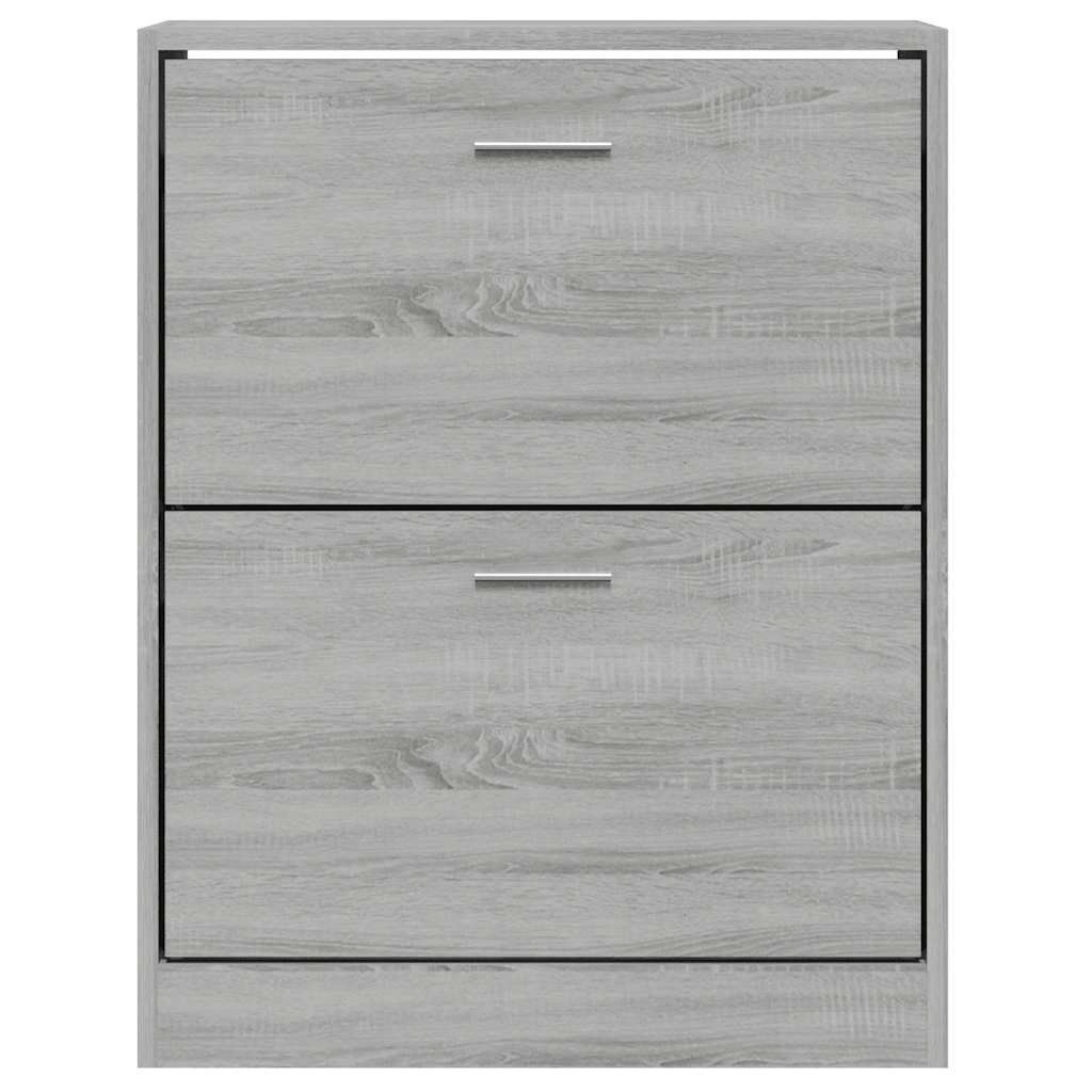 skoskab 63x24x81 cm konstrueret træ grå sonoma-eg
