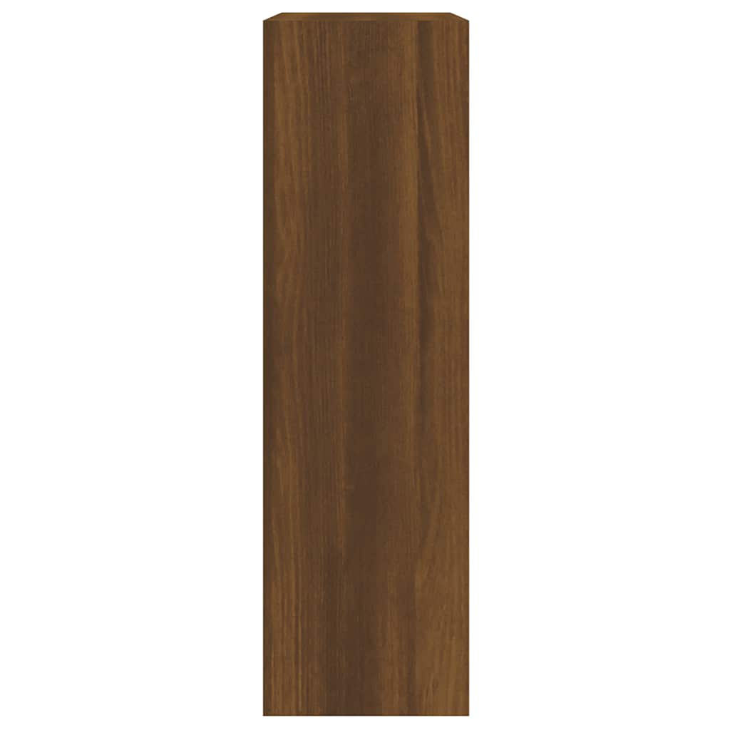 skoskab 63x24x81 cm konstrueret træ brun egetræ