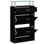 skoskab 63x24x104 cm konstrueret træ sort
