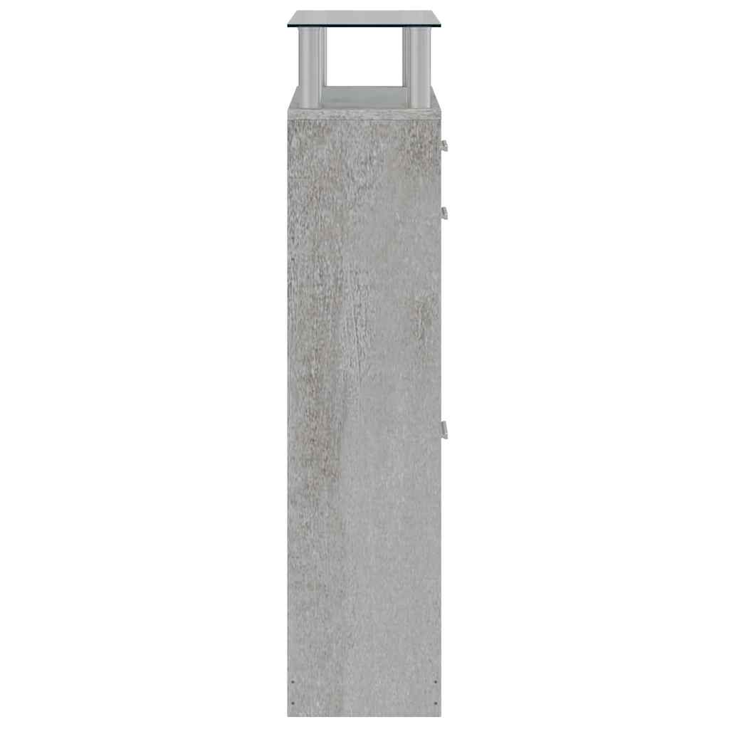 skoskab 63x24x104 cm konstrueret træ betongrå