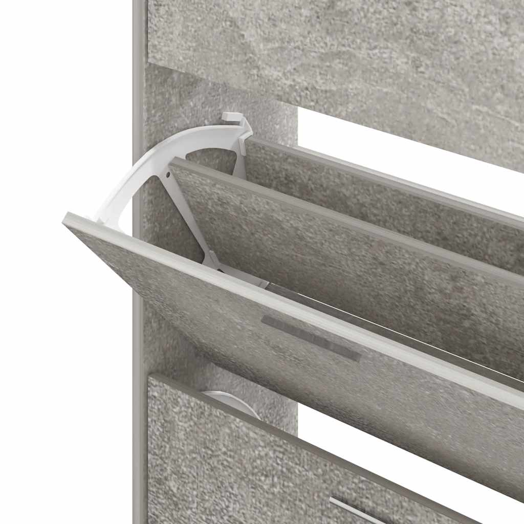 skoskab 63x24x104 cm konstrueret træ betongrå
