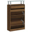 skoskab 63x24x104 cm konstrueret træ brun egetræsfarve