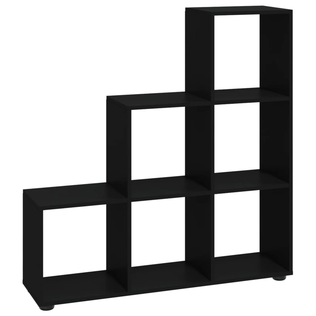trappereol 107 cm konstrueret træ sort