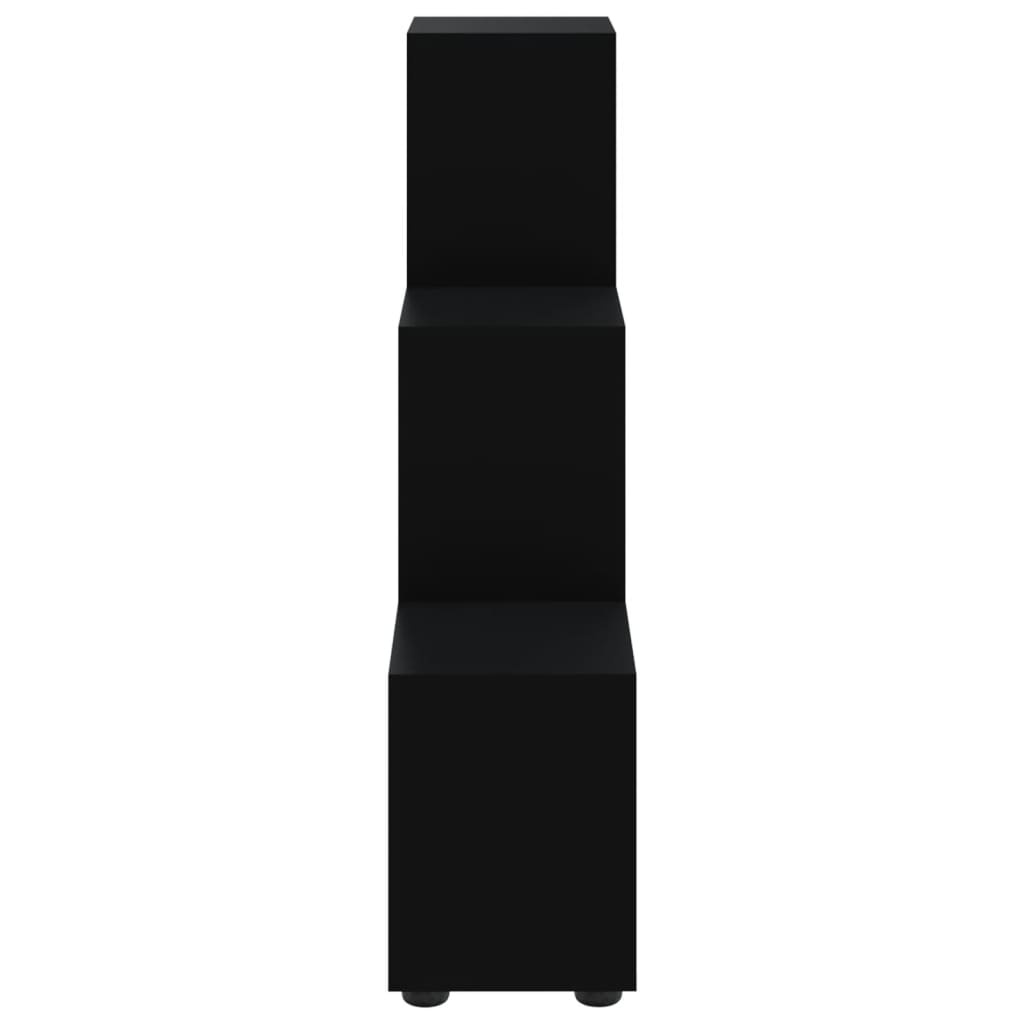 trappereol 107 cm konstrueret træ sort