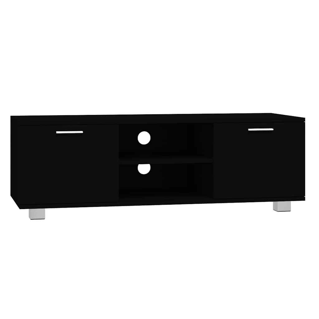 tv-bord 120x40,5x35 cm konstrueret træ sort