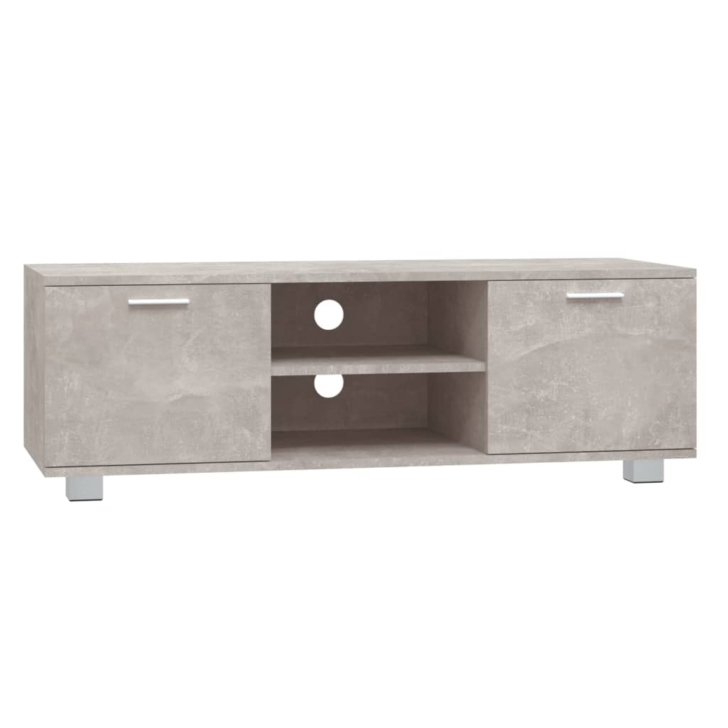 tv-bord 120x40,5x35 cm konstrueret træ betongrå