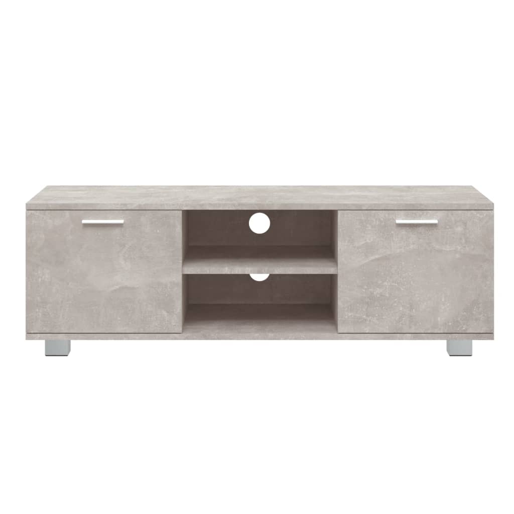 tv-bord 120x40,5x35 cm konstrueret træ betongrå