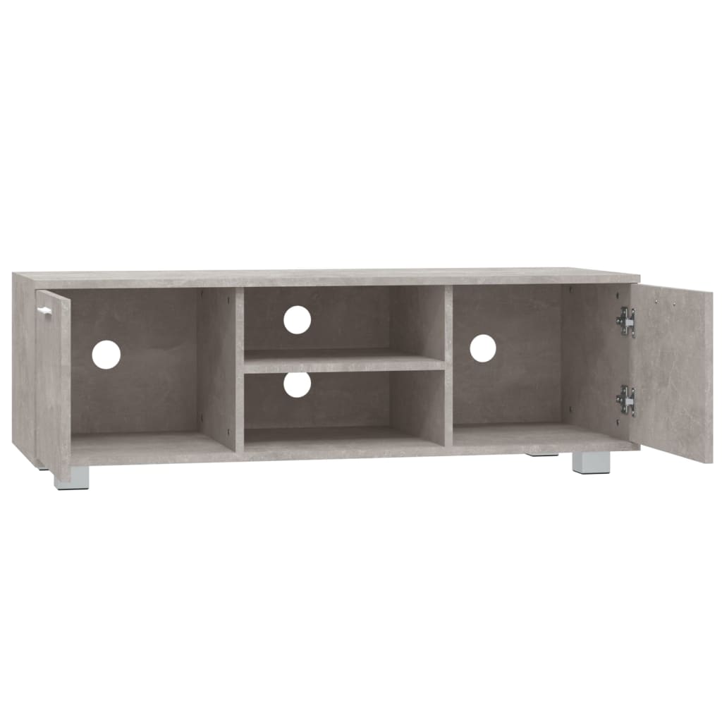 tv-bord 120x40,5x35 cm konstrueret træ betongrå