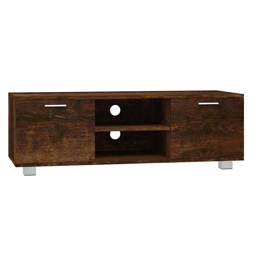tv-bord 120x40,5x35 cm konstrueret træ røget egetræ