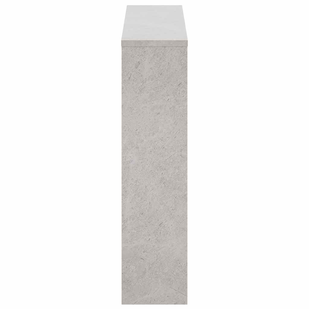 skoskab med spejl 2 hylder 63x17x67 cm betongrå
