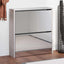 skoskab med spejl 2 hylder 63x17x67 cm betongrå