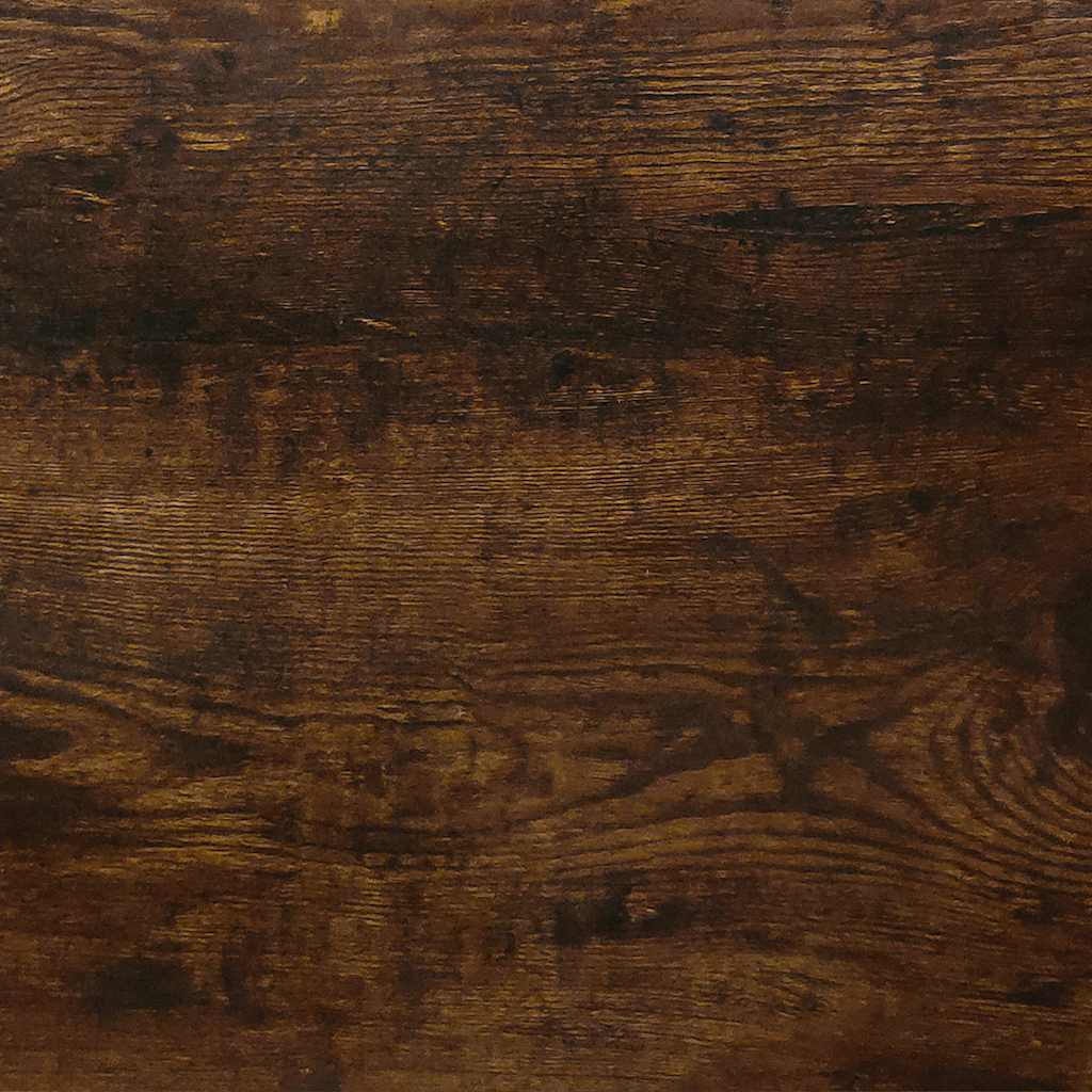 skoskab med spejl 2 hylder 63x17x67 cm røget egetræ