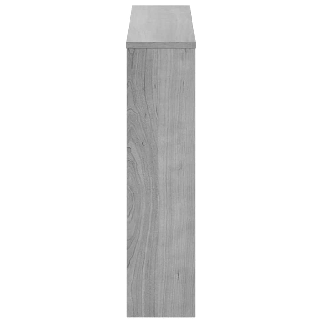 skoskab med spejl 2 hylder 63x17x67 cm grå sonoma-eg