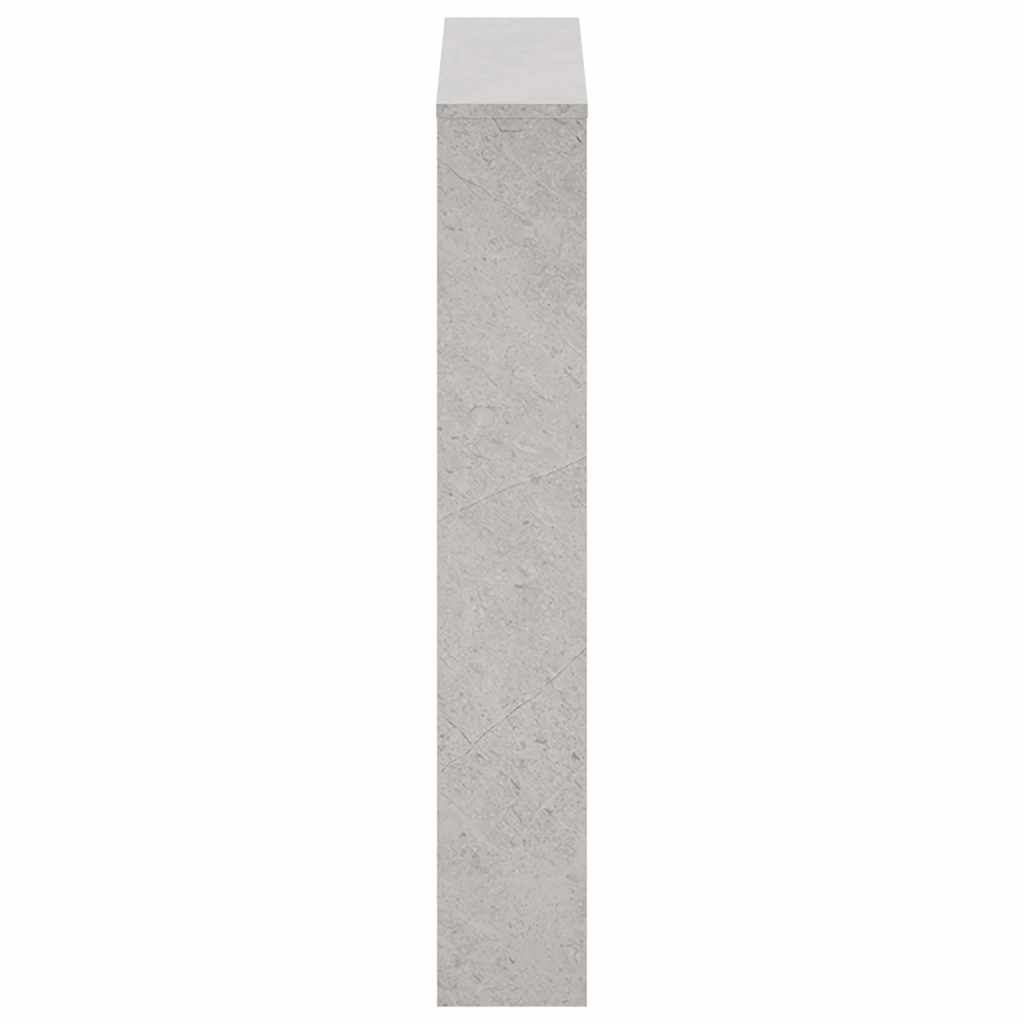 skoskab med spejl 3 hylder 63x17x102,5 cm betongrå