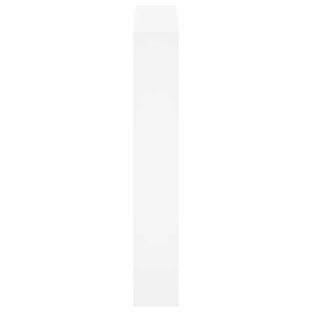 skoskab med spejl 3-lags højglans hvid 63x17x102,5 cm