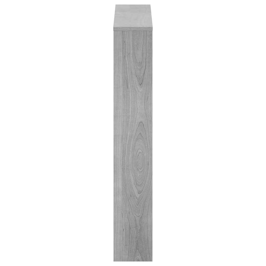 skoskab med spejl 3 hylder 63x17x102,5 cm grå sonoma-eg