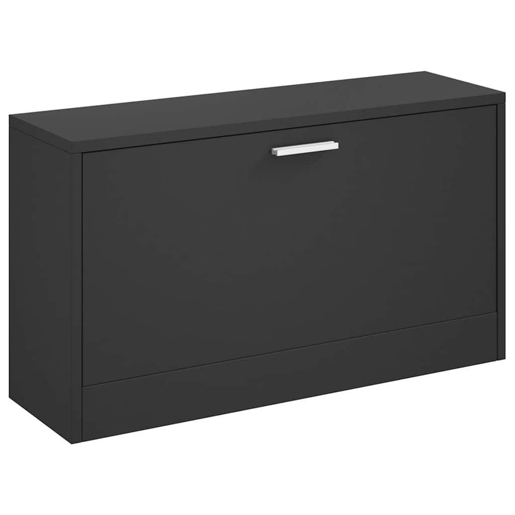 skobænk sort 80x24x45 cm konstrueret træ