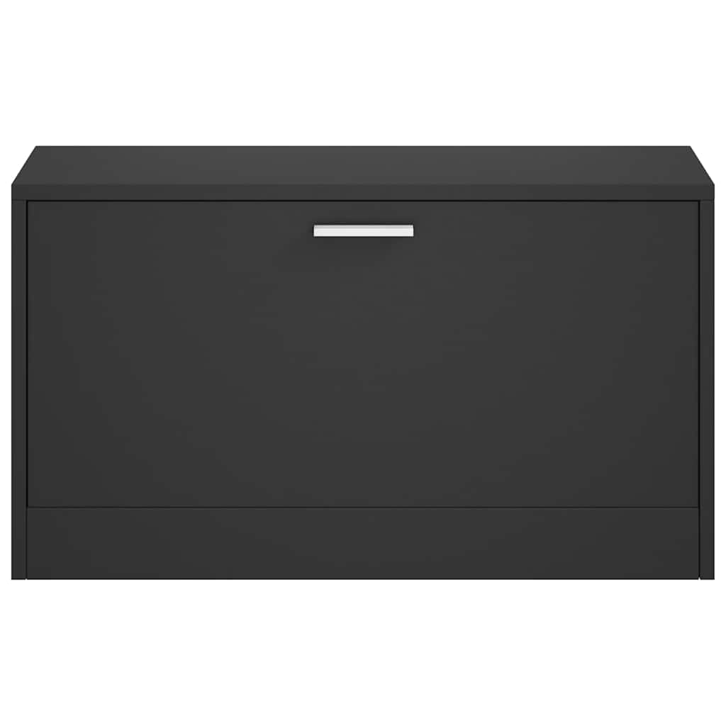skobænk sort 80x24x45 cm konstrueret træ