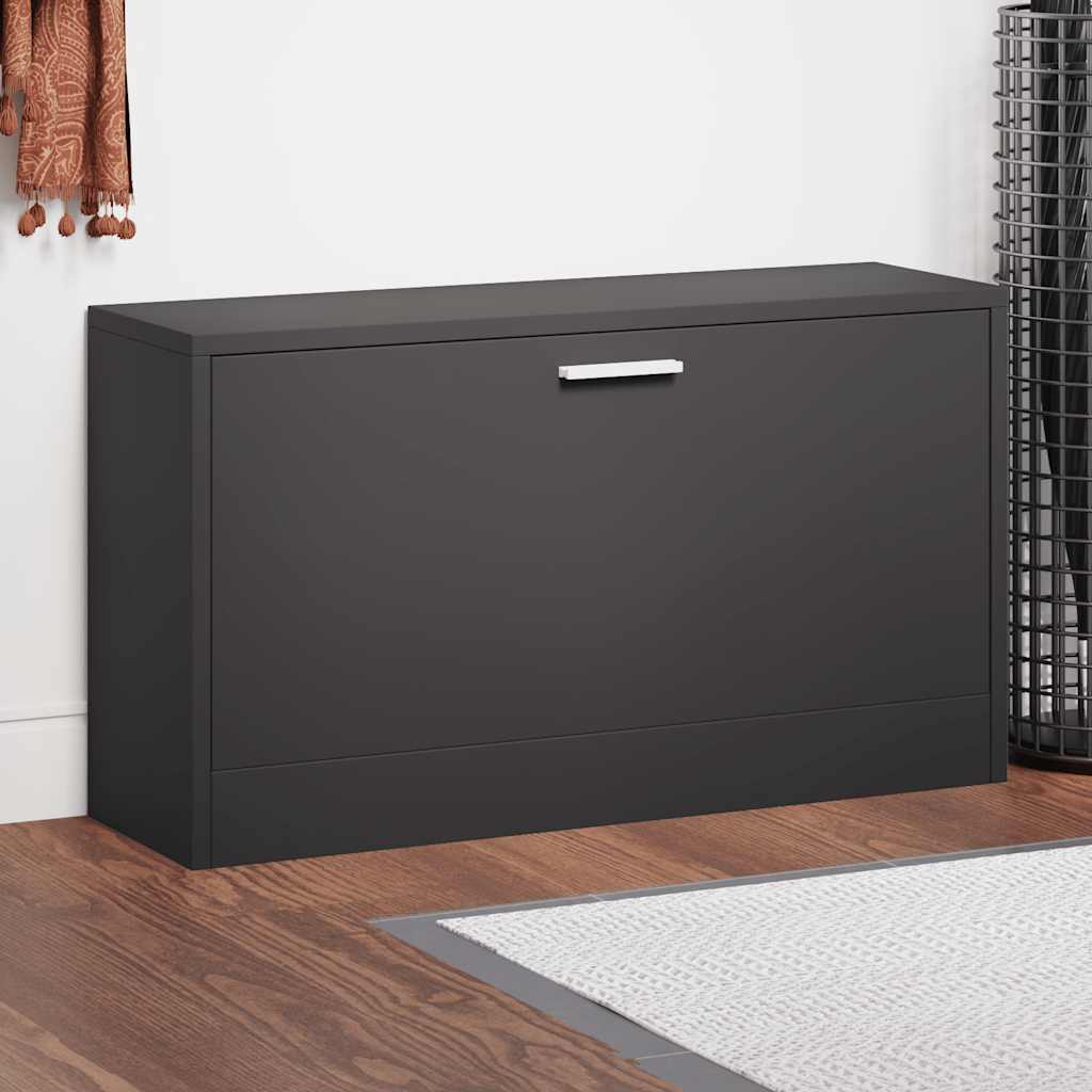 skobænk sort 80x24x45 cm konstrueret træ